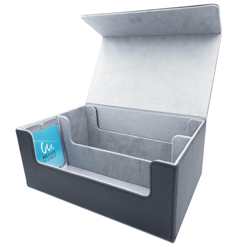 ダブル ストレージボックス マグネットローダー 収納 最大72枚収納 (ブラック) - Mint Protect